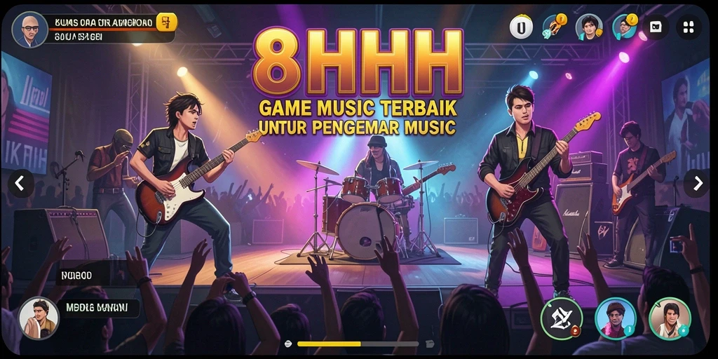 Tampilan gameplay 8HHH yang penuh warna dan interaktif.