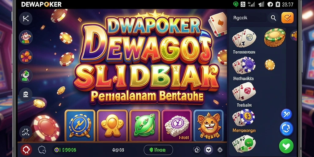Tampilan gameplay DEWAPOKER yang menarik dan menegangkan saat memutar gulungan.