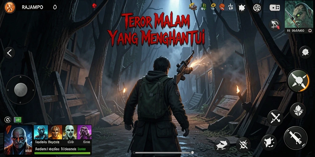 Tangkapan layar menampilkan suasana menegangkan dalam gameplay Horror RAJAMPO.