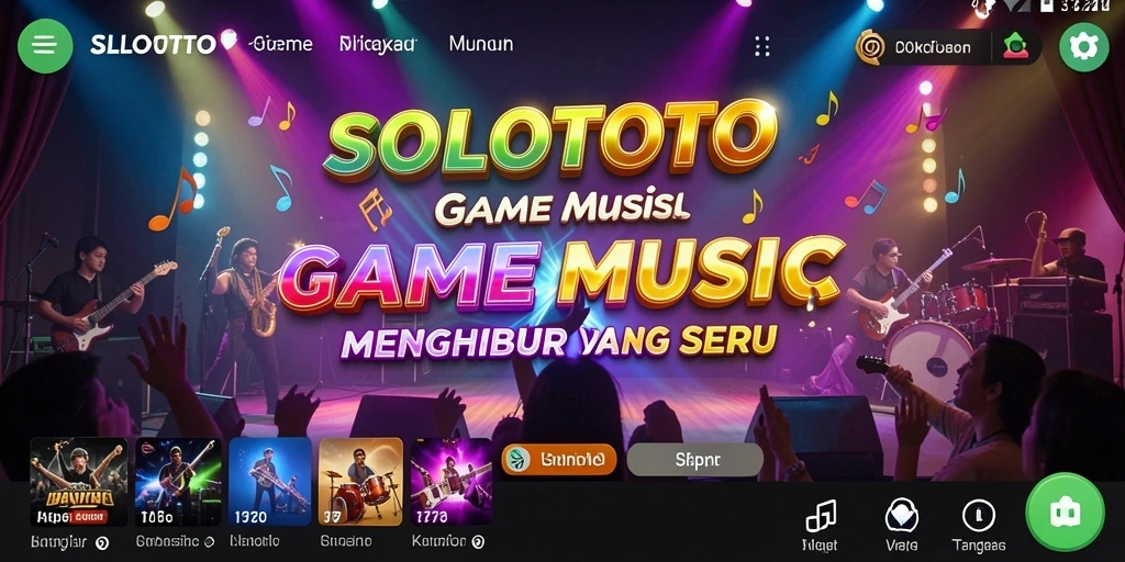 Tangkapan layar gameplay SOLOTOTO menampilkan keseruan bermain musik.
