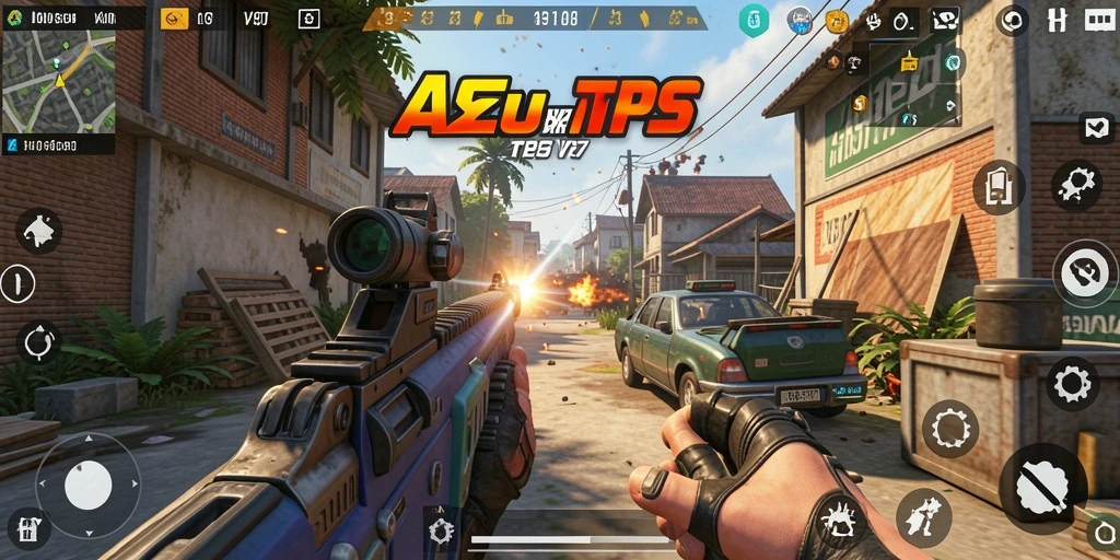 Tampilan gameplay TPS yang seru dan mendebarkan.