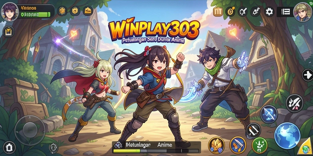 Screenshot menunjukkan gameplay seru dalam dunia anime.